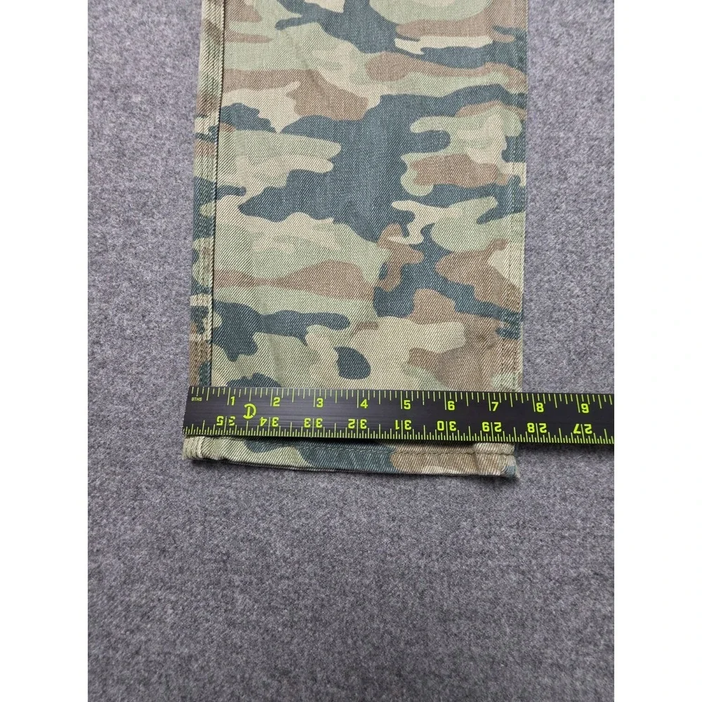 We The Free Crop Pants Womens 26 Green Brown Remy Camo Straight Leg OB957301 - Picture 5 of 9
